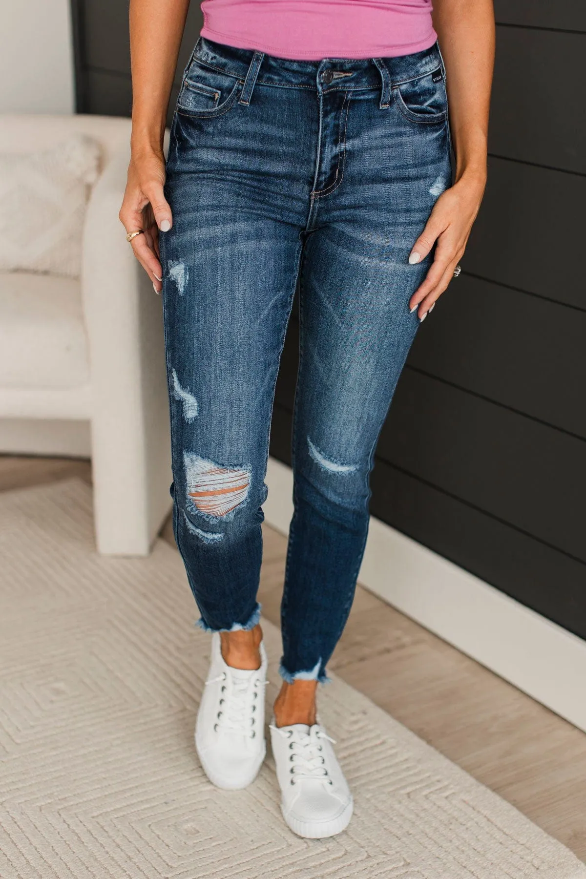 Cello Crop Skinny Jeans- Genevive Wash