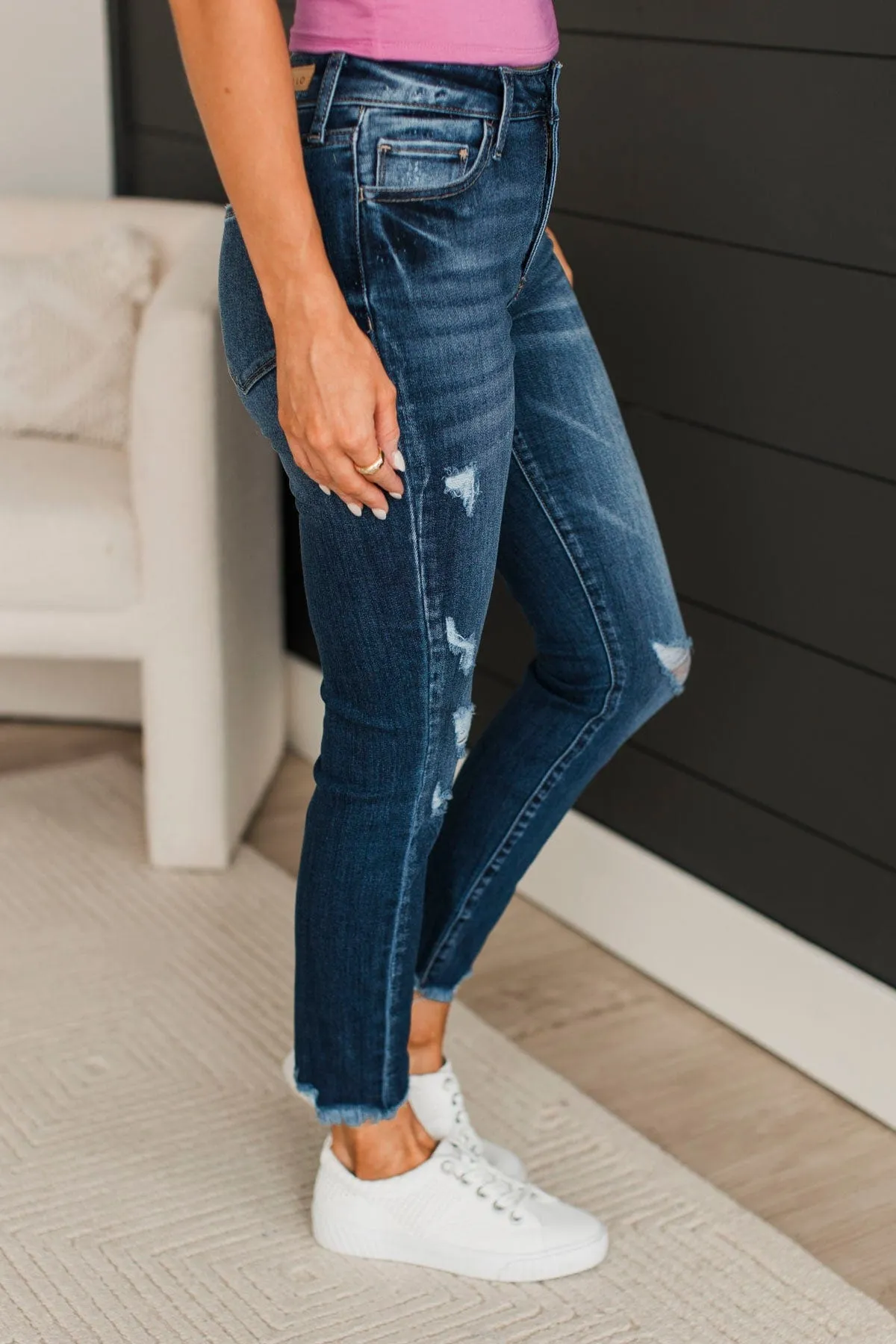 Cello Crop Skinny Jeans- Genevive Wash