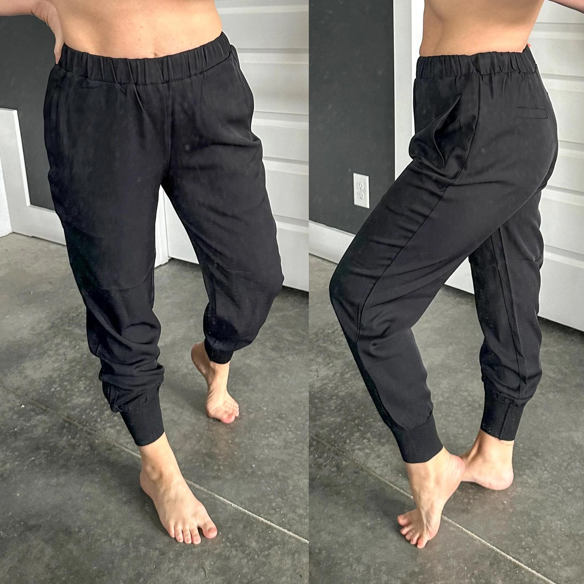 Chic Jogger Pant With Pockets In Black Onyx