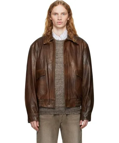 COOR Brown A-2 Leather Jacket