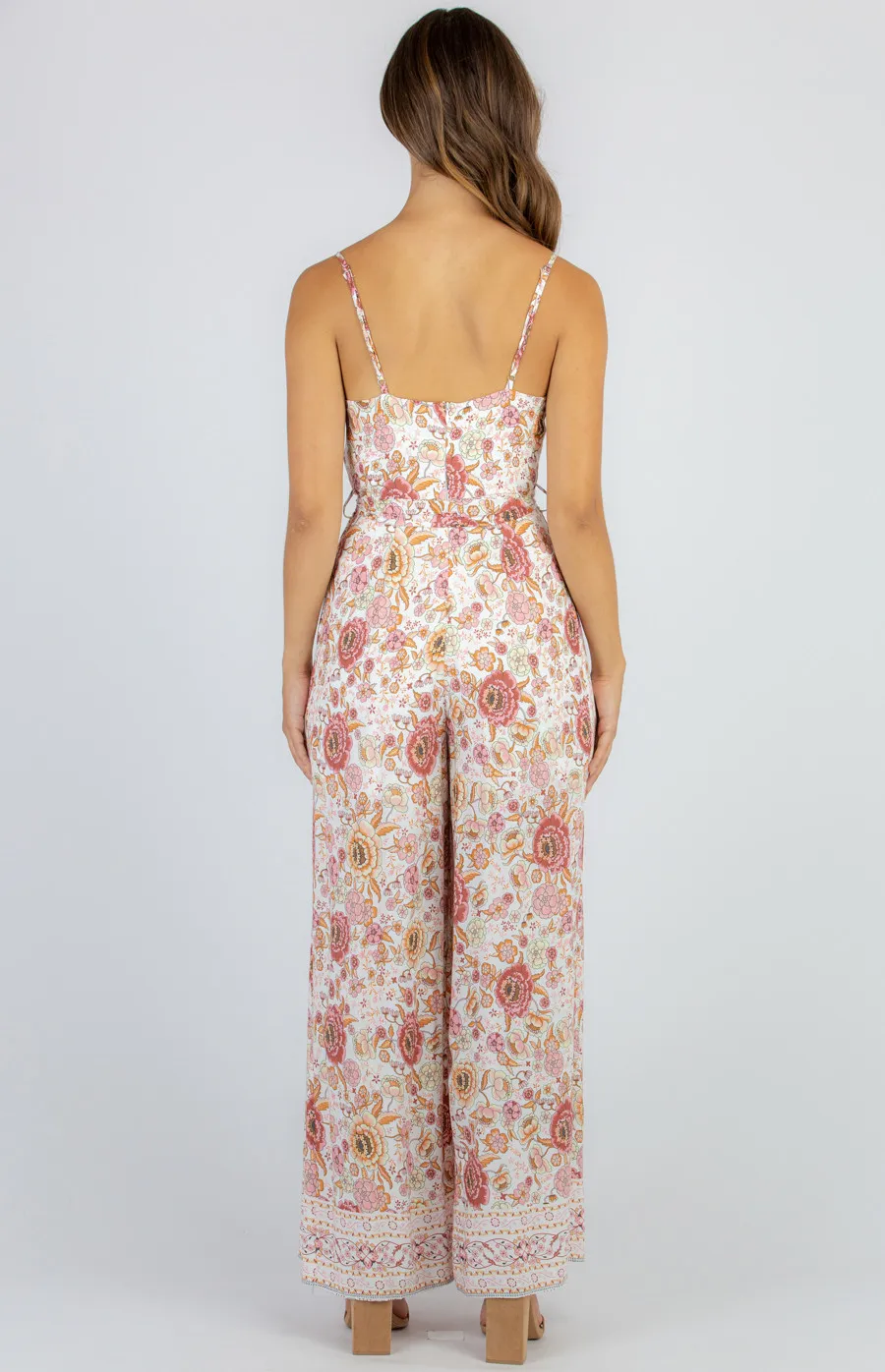 Cotton Boho Print Split Leg Jumpsuit (SJP365-3B)