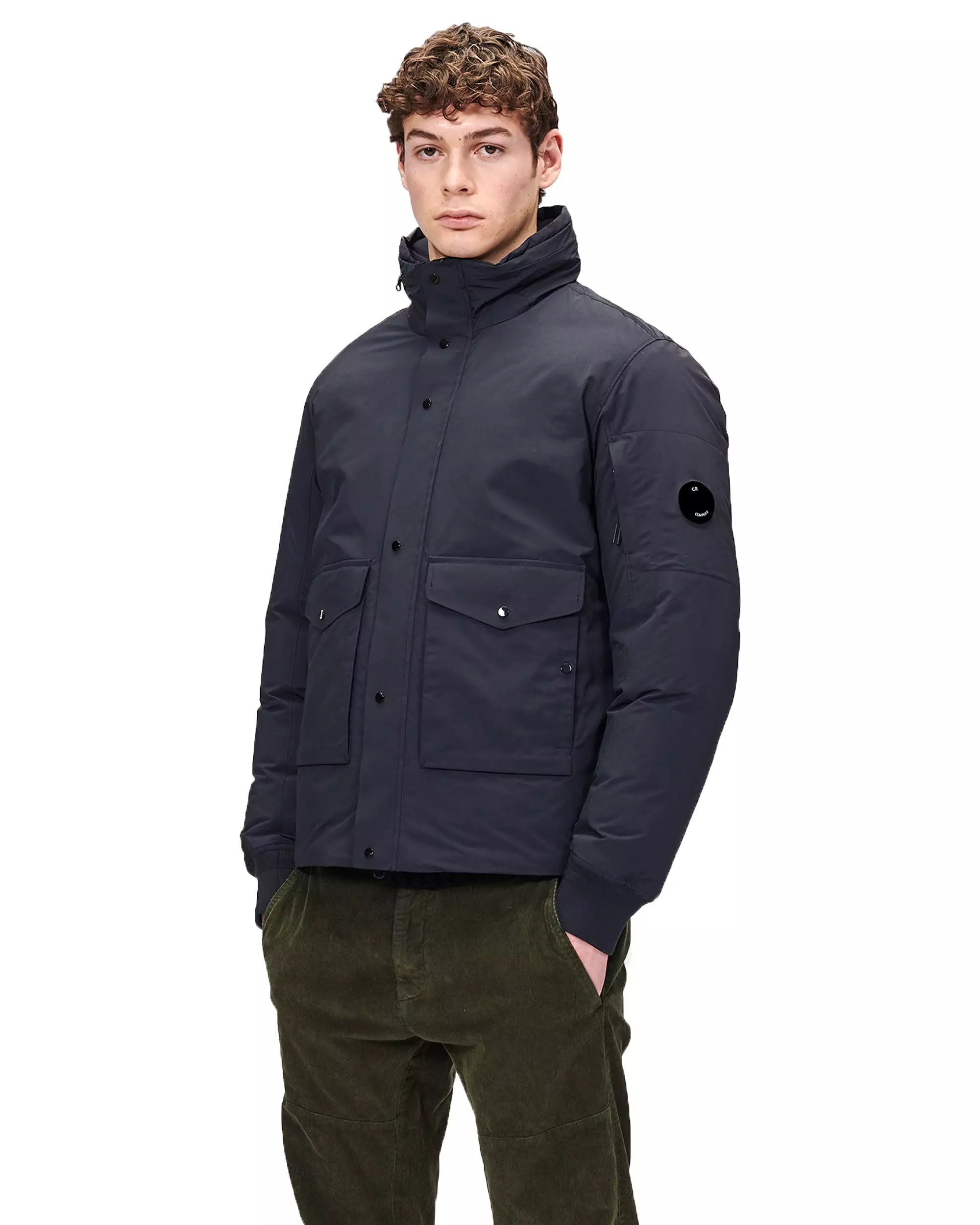 CP Company Outwear Short Jacket in Micro-M Nero