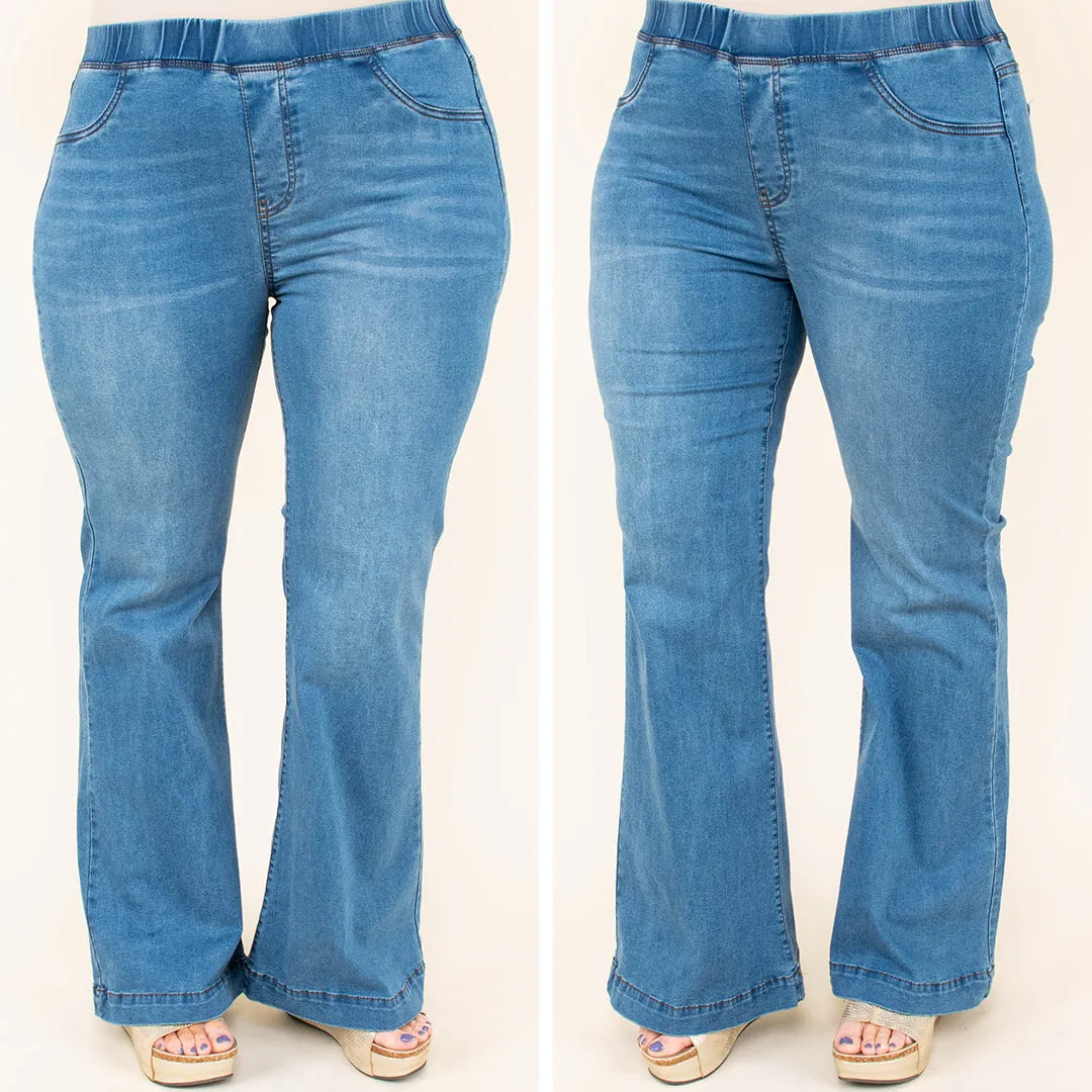 Dare To Flare Jeans, Medium Wash