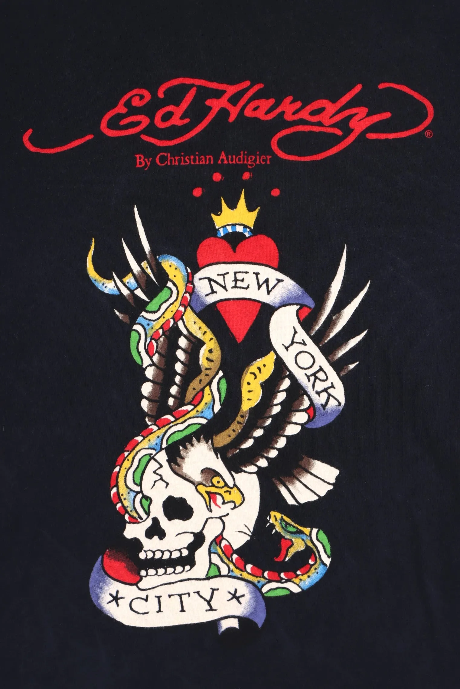 ED HARDY Christian Audigier New York City Long Sleeve Y2K T-Shirt (S)