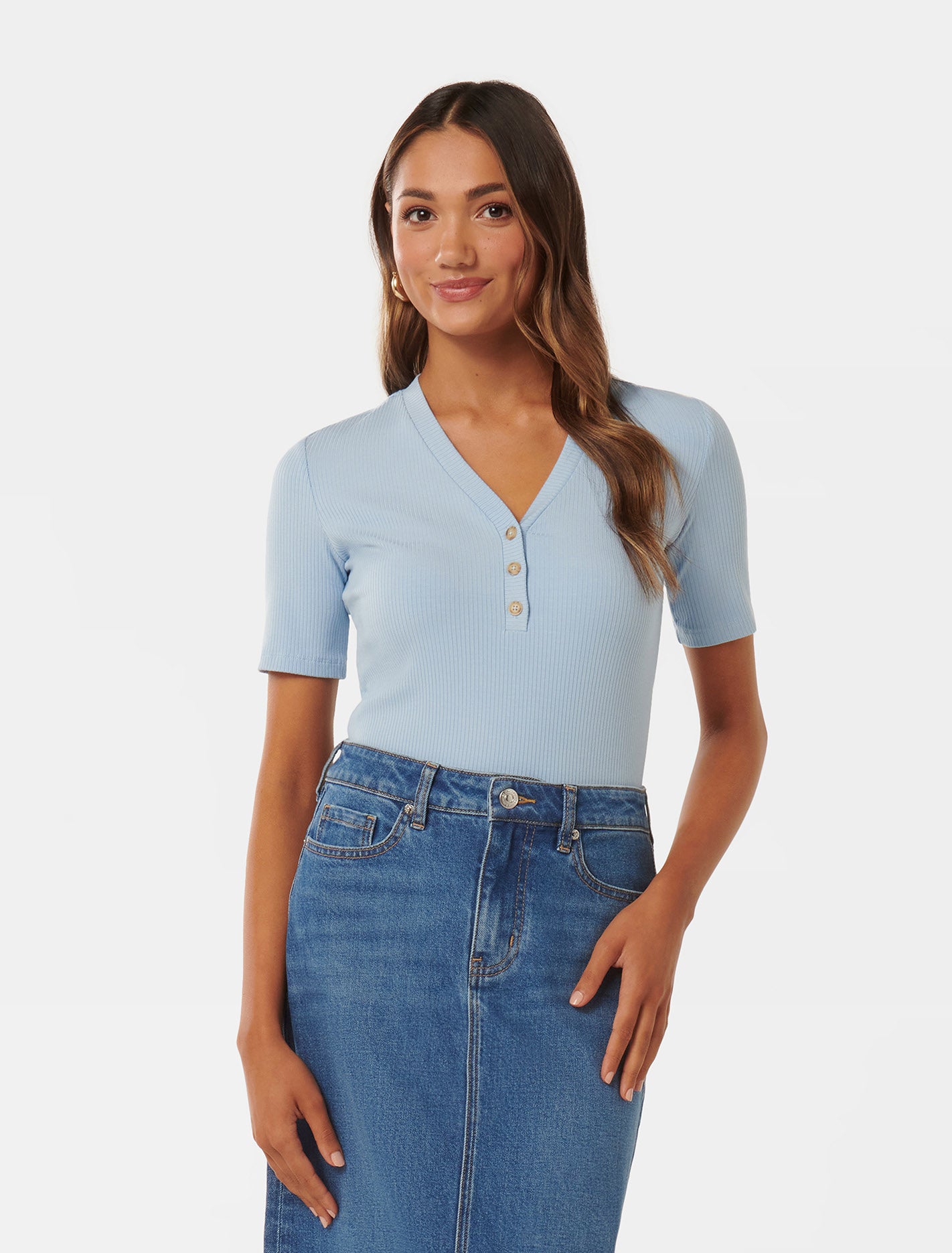 Elaine Petite Button Up Top