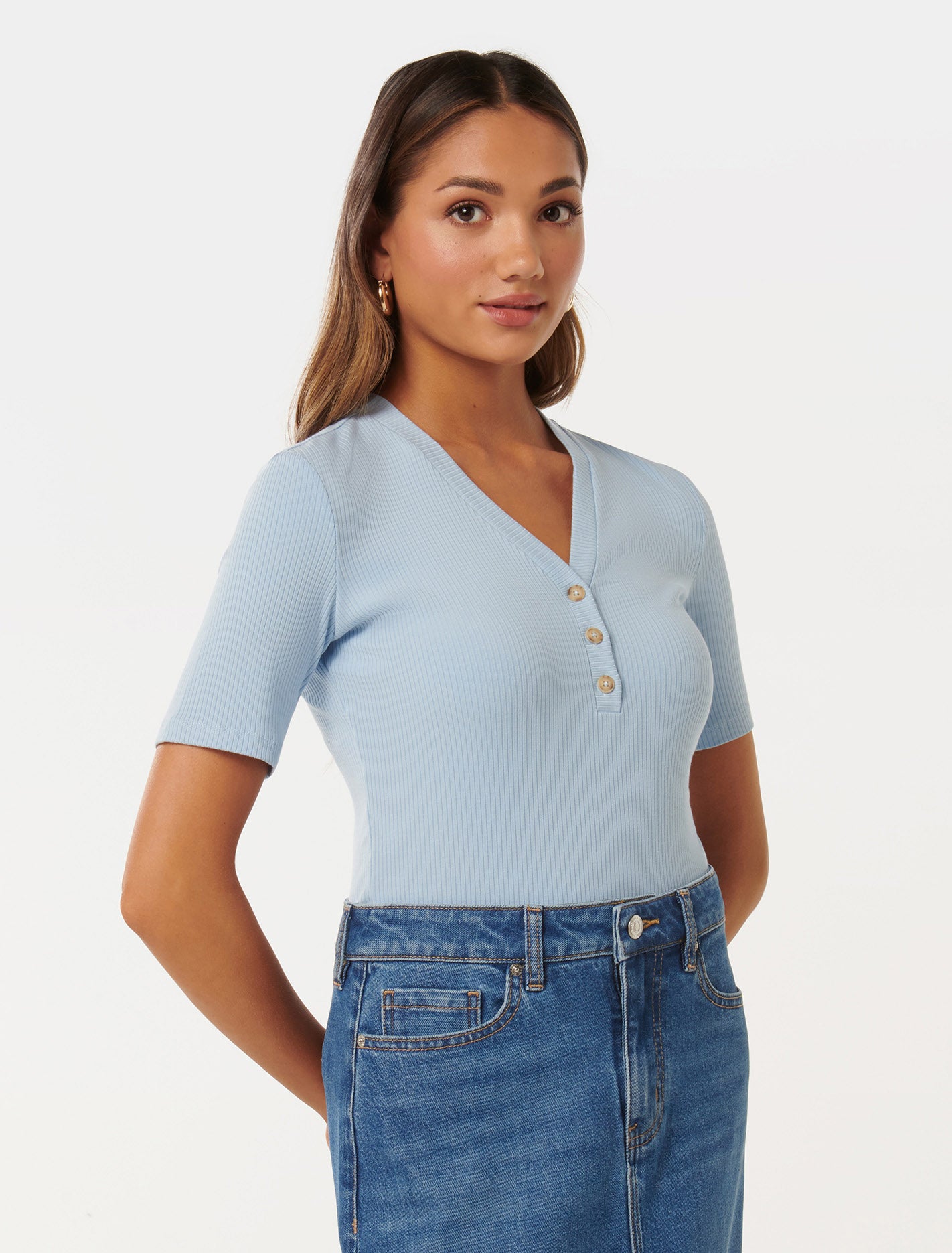 Elaine Petite Button Up Top