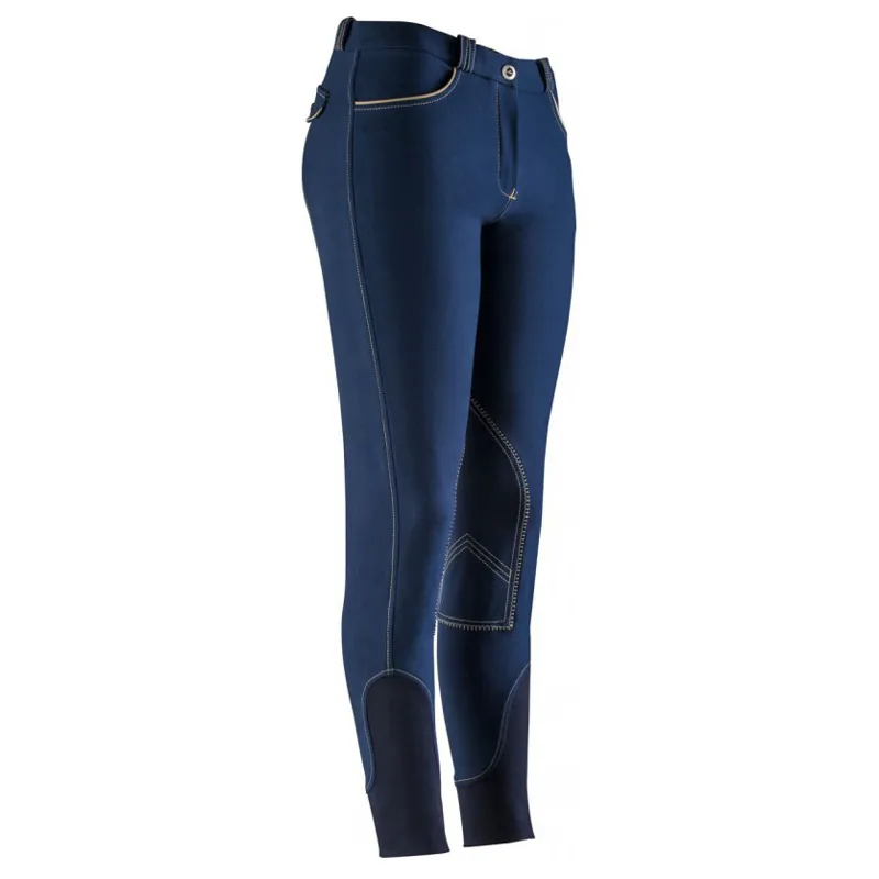 Equi-Theme Verona Knee Patch Ladies Breeches - Navy