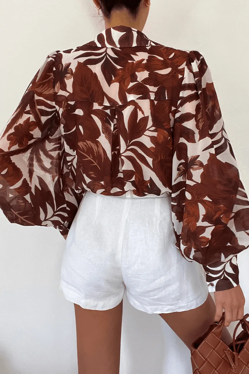 Fleet Blouse - Chocolate Print