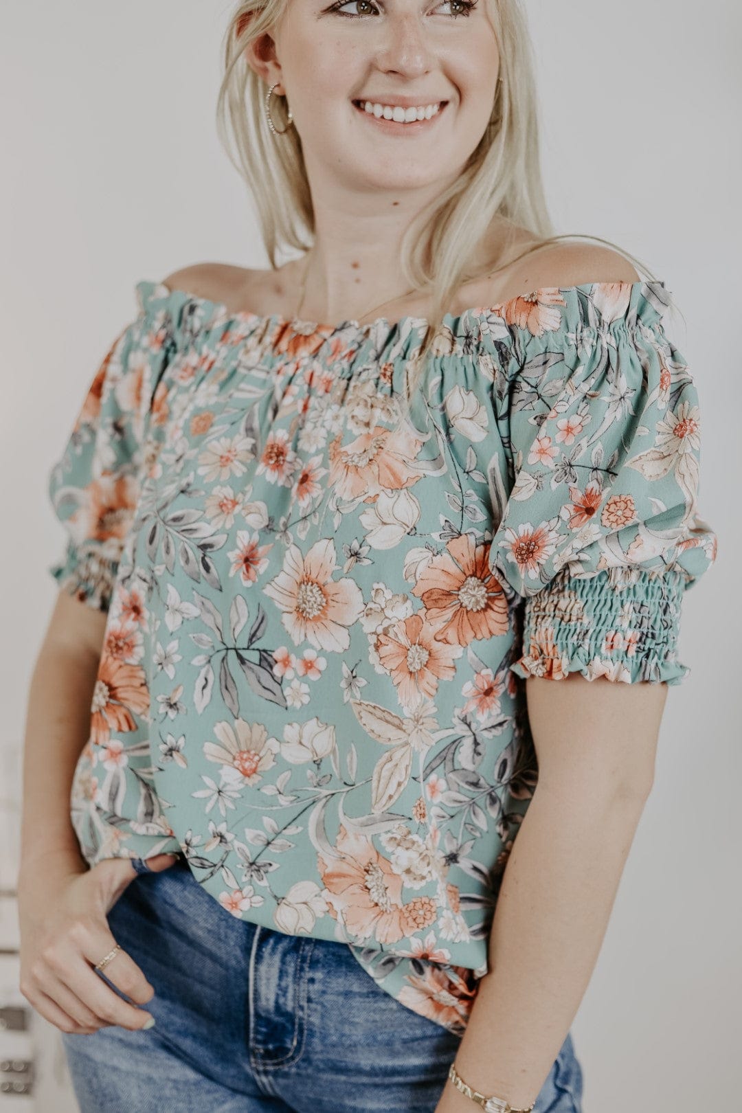 Floral Off The Shoulder Top