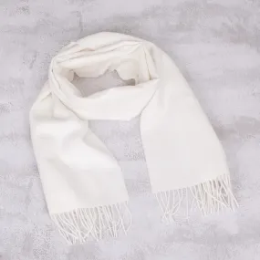 Frothy White Men's Alpaca Scarf