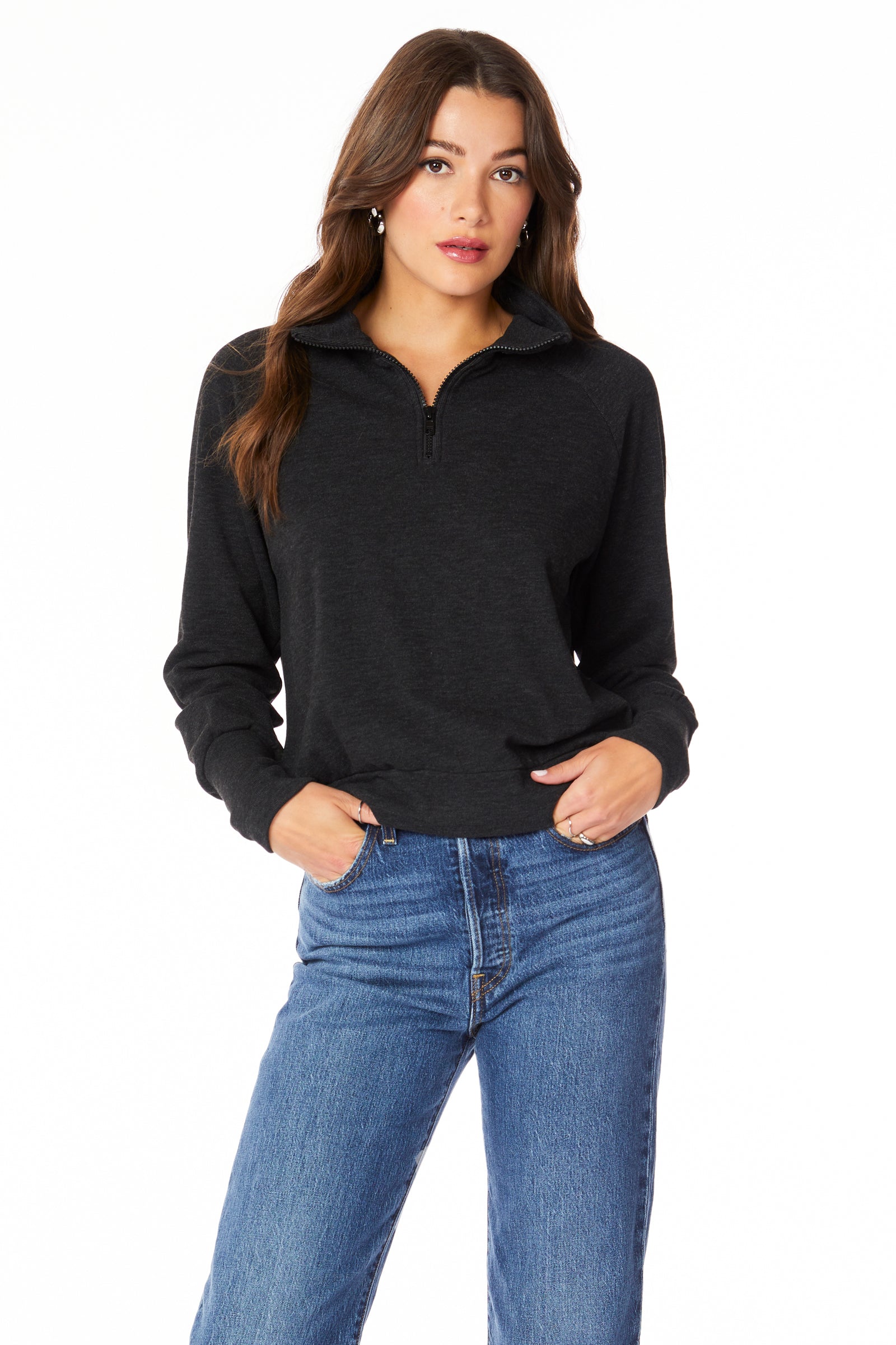 FUNNEL NECK KNIT WITH ZIPPER