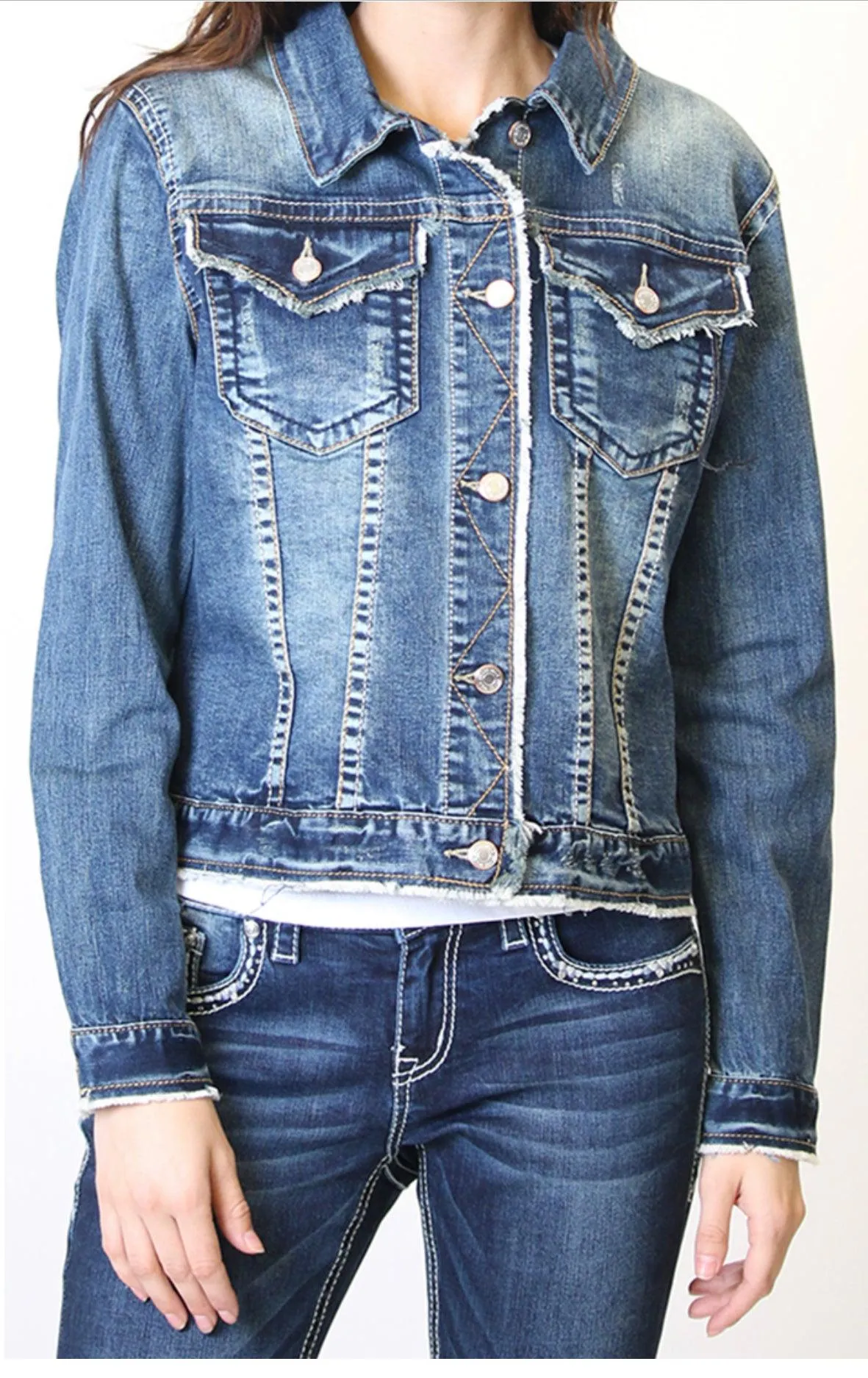 Grace in LA Girls Denim Jean Jacket GJ61252