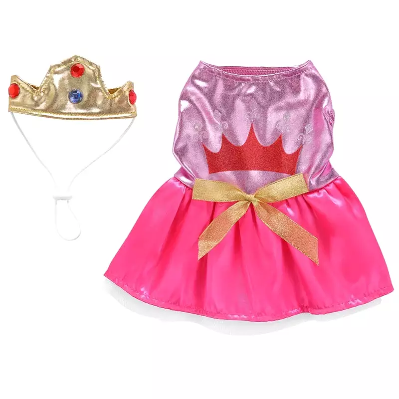 Halloween Pet Cosplay Costume Dog Funny Cartoon Princess Dress and Hat Set Puppy Clothes Outfits for Small and Medium Dogs