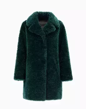 HERNO Coat in Curly Faux Fur