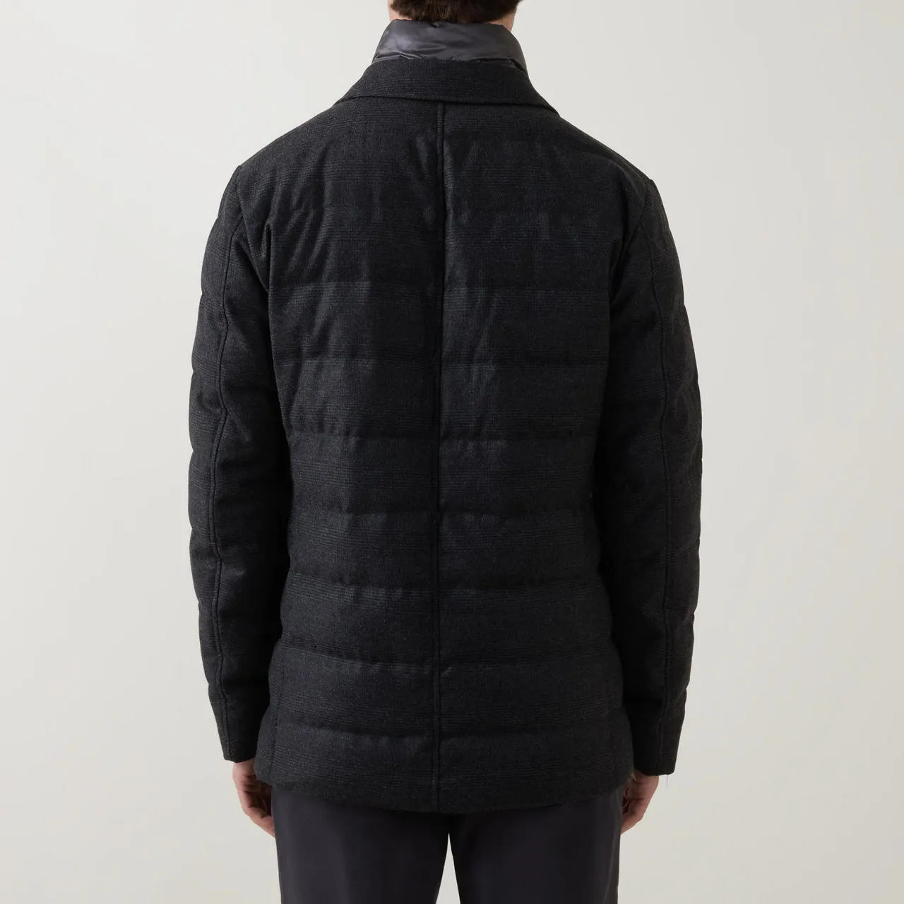 HERNO Hybrid Single-Breasted Padded Jacket - Charcoal