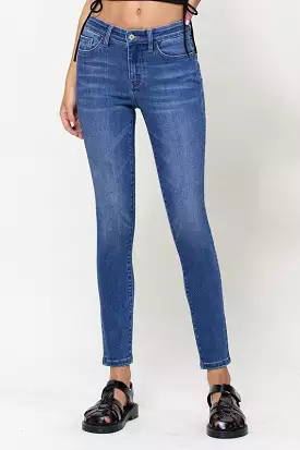 *High Rise Medium Denim Skinny Jean*