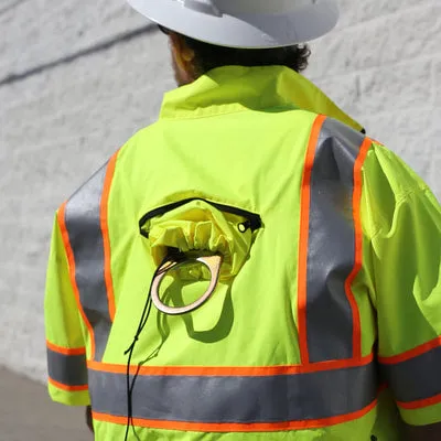 High Visibility Short Sleeve Cooling Jacket w/ Lithium Ion Battery - YELLOW (Free US Shipping)