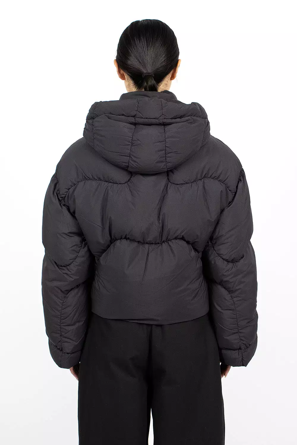 Hooded Puffer Jacket Black