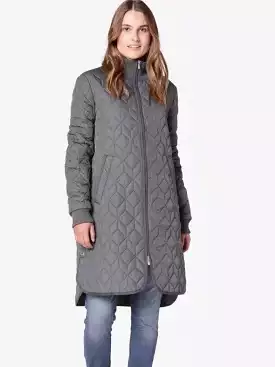 Ilse Jacobsen Quilted Coat in Dark Shadow- ART06