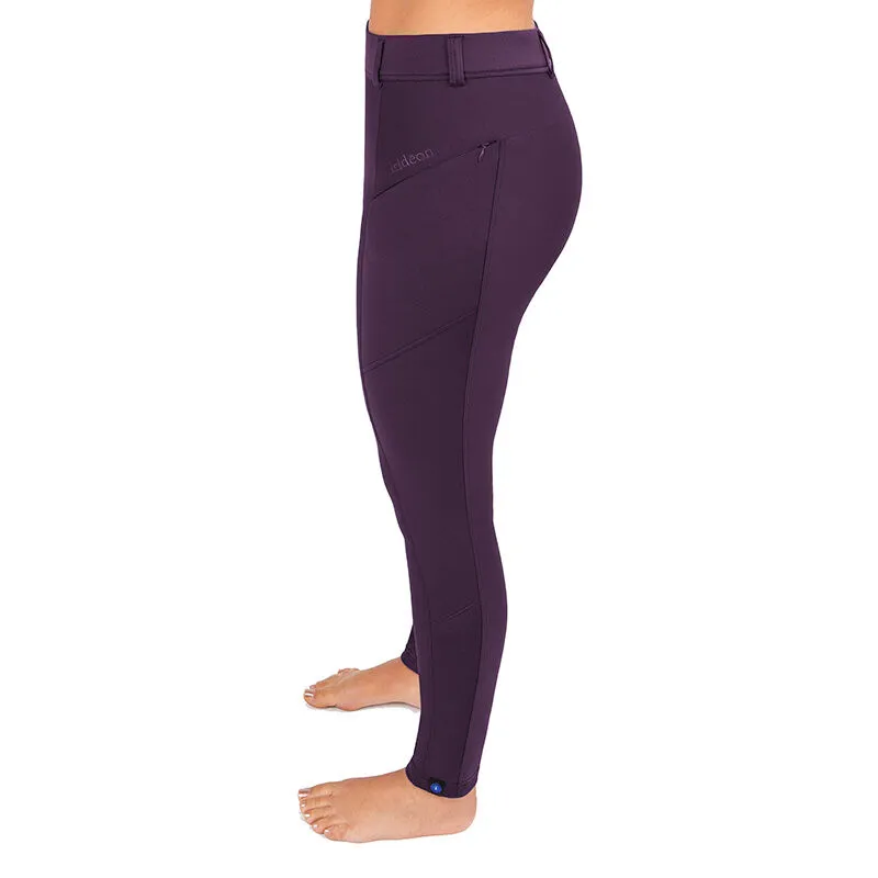 Irideon Kids' Thermasoft Knee Patch Breeches - Aubergine