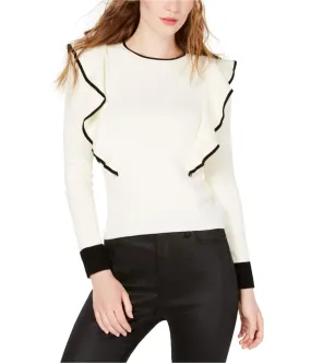 J.O.A. Womens Ruffle Sleeve Knit Blouse