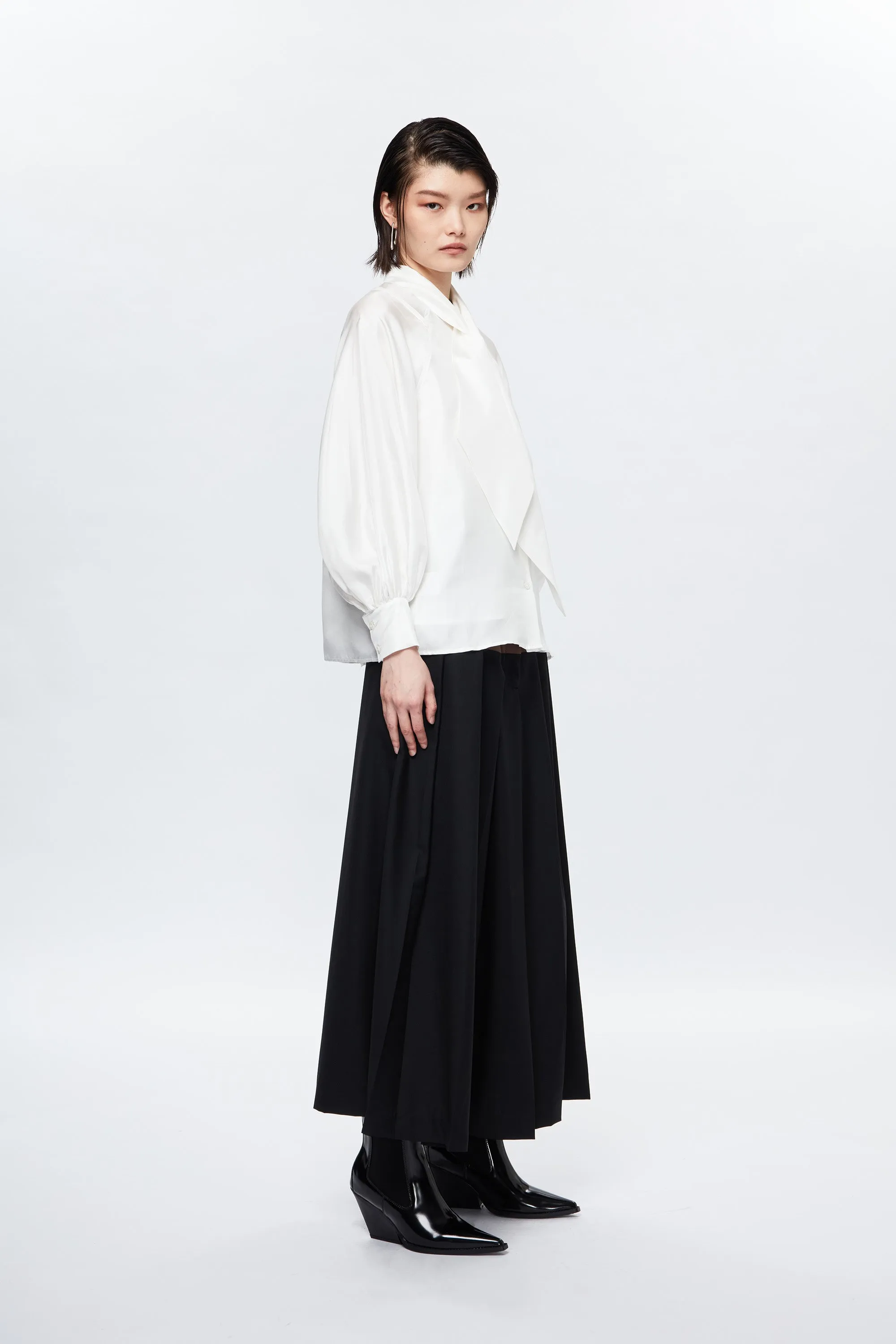 KEIKOGI Silk Blouse - White