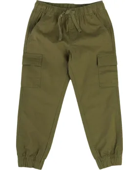 Little Kids' Cargo Jogger Chino Pant in Khaki | Postie