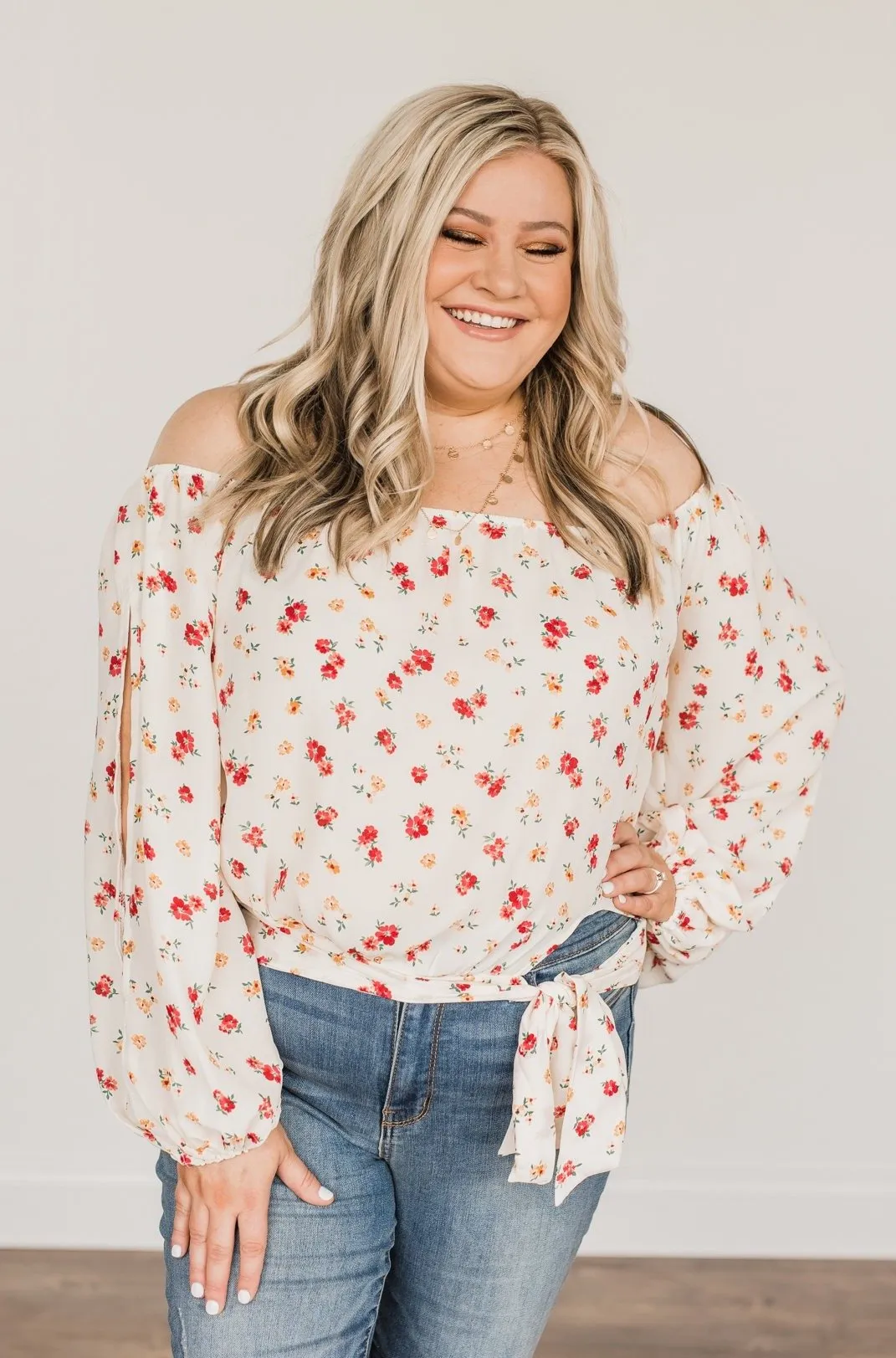 Match Made In Heaven Off The Shoulder Blouse- Cream