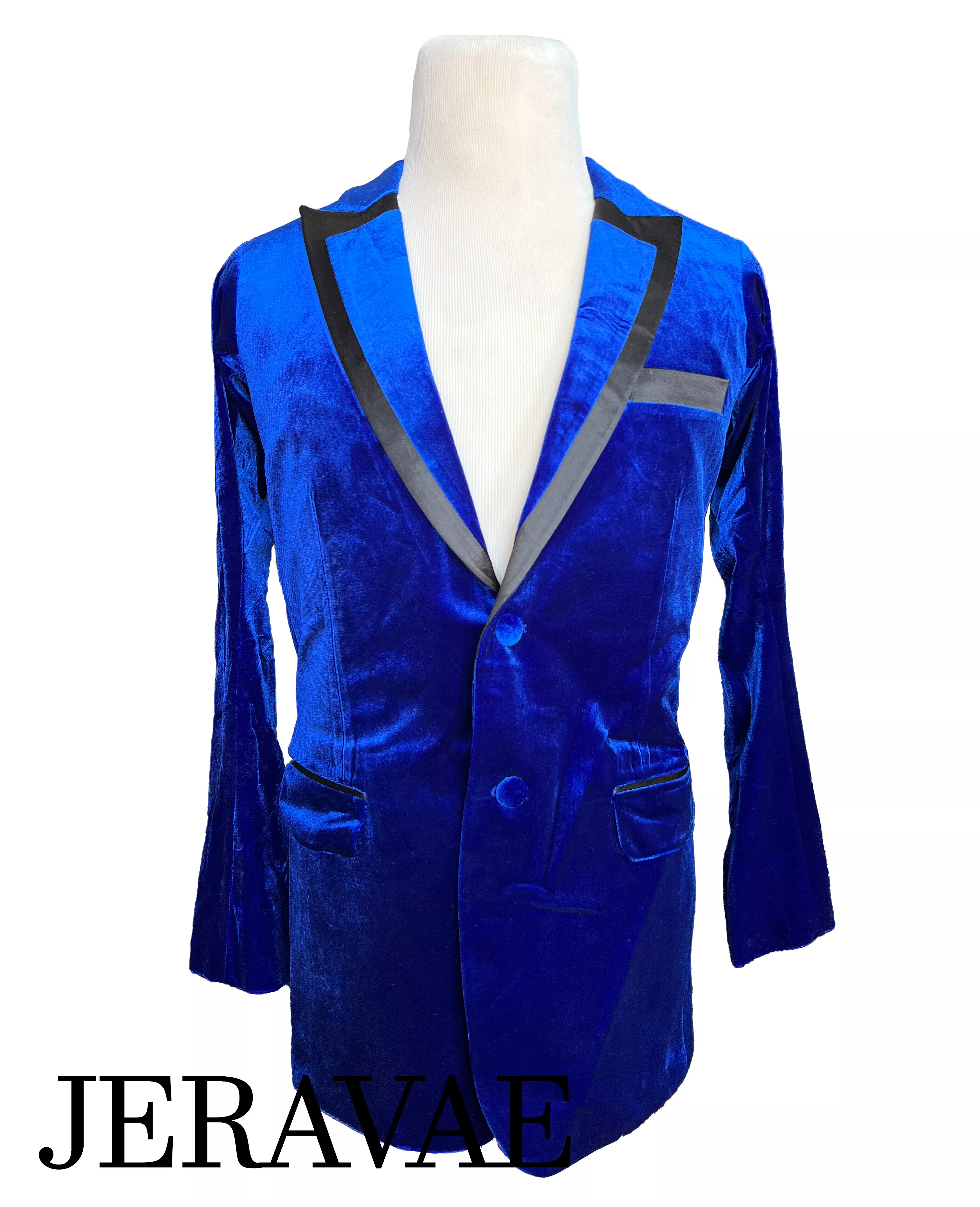 Men's Velvet Single Breasted Smooth Ballroom Suit Jacket Available in Blue, Red, and Black Ja002 in Stock