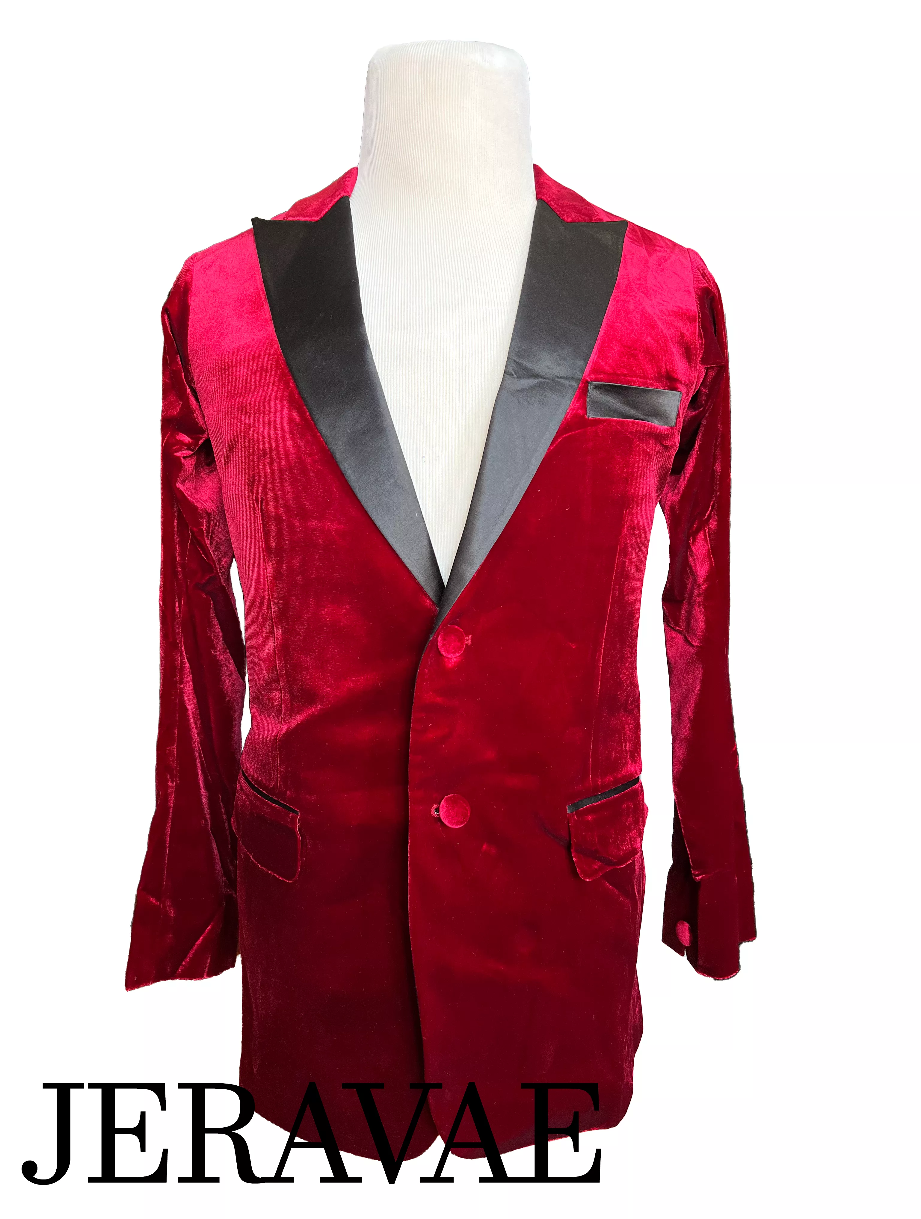 Men's Velvet Single Breasted Smooth Ballroom Suit Jacket Available in Blue, Red, and Black Ja002 in Stock