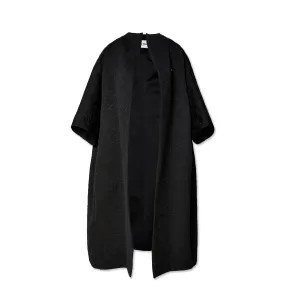 Miu Miu - Women's Single-breasted Matelassé Effect Jacquard Cape - (Black)