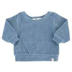 oh baby! Cotton Terry Baby Brooklyn Boxy Sweatshirt - Fog