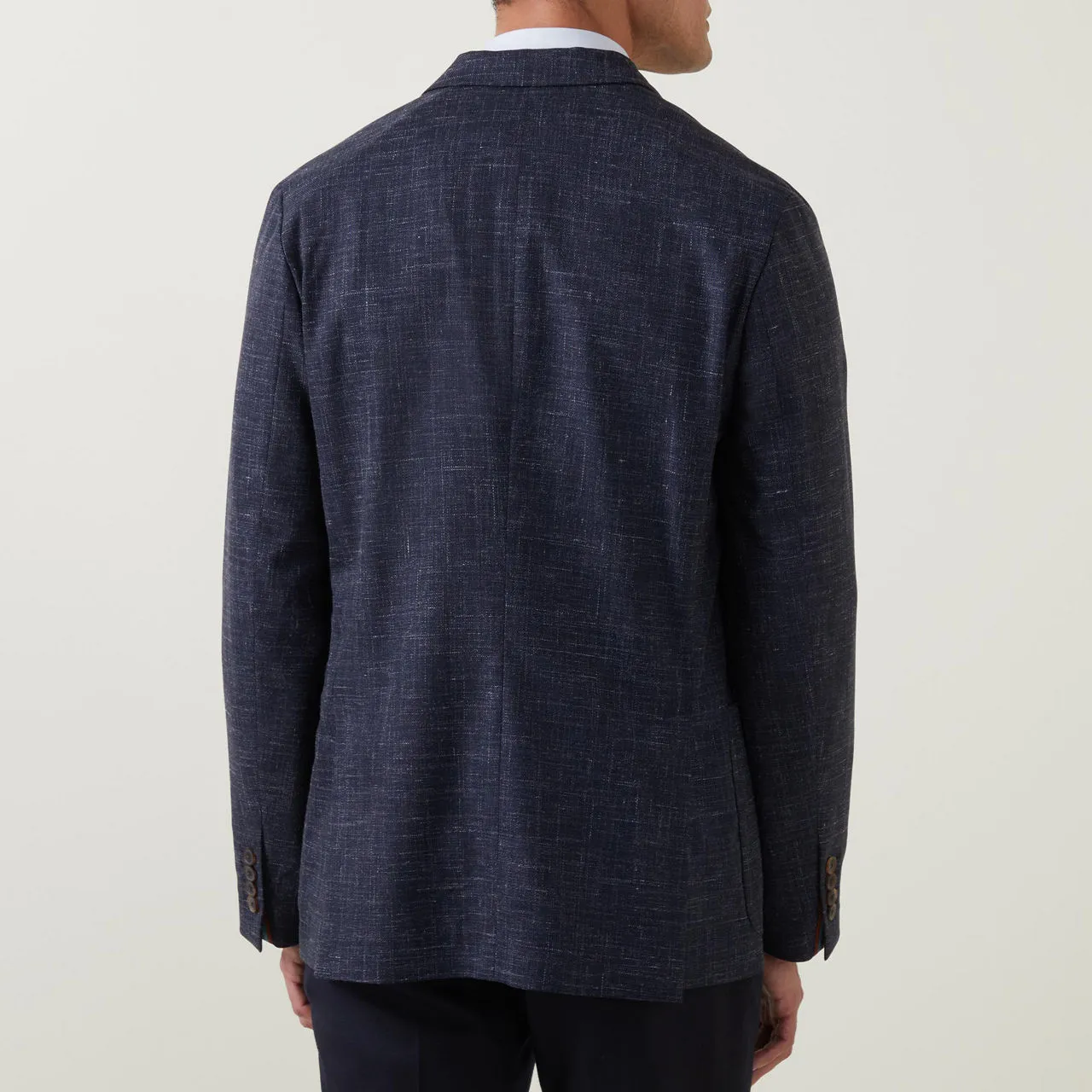 PAUL SMITH Single-Breasted Textured Jacket - Navy