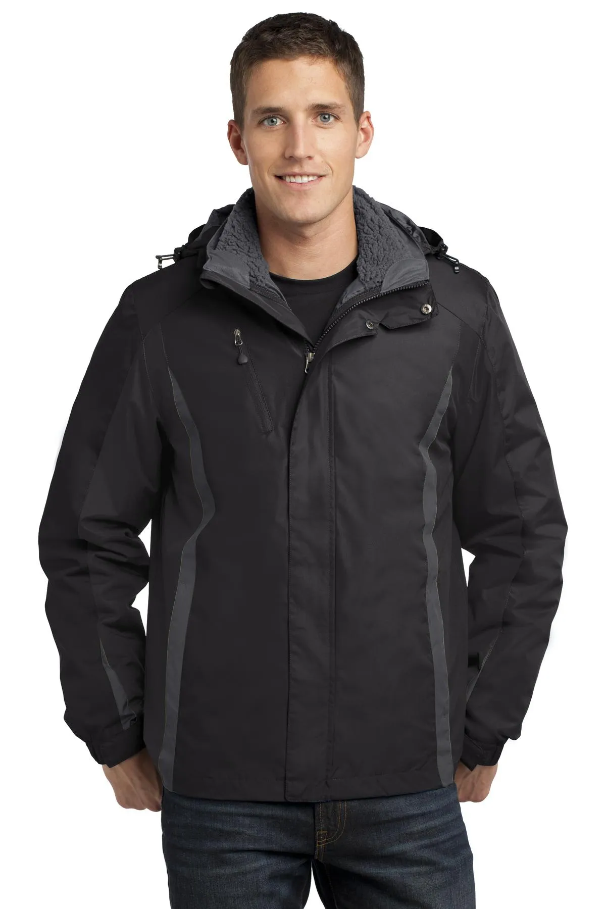 Port Authority Colorblock 3-in-1 Jacket J321 Black/ Black/ Magnet Grey