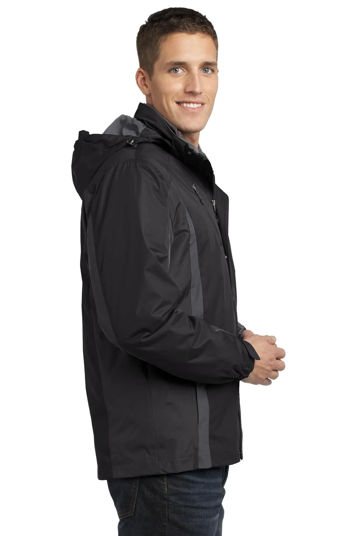 Port Authority Colorblock 3-in-1 Jacket J321 Black/ Black/ Magnet Grey