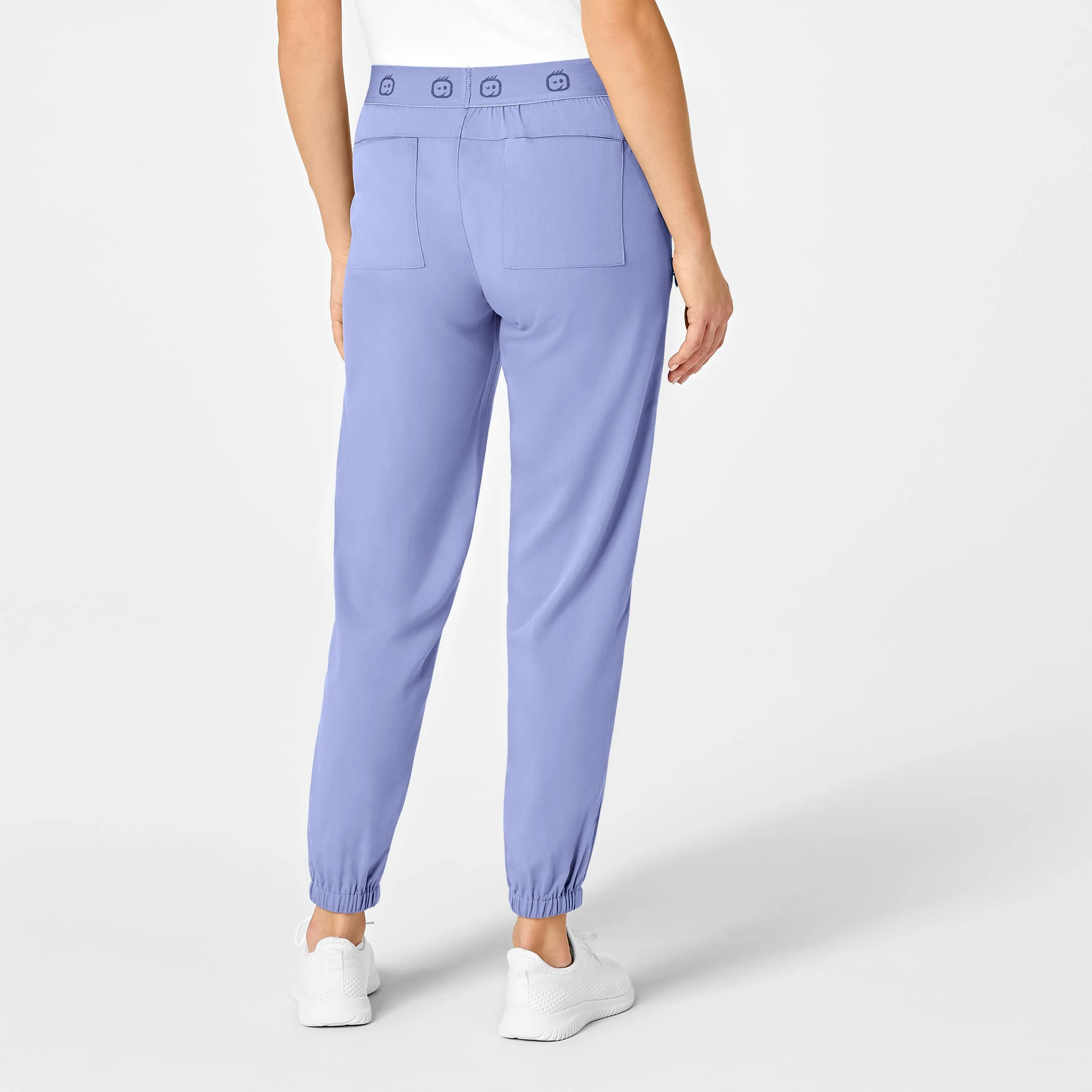 PRO Women's Slim Cargo Jogger Scrub Pant - Ceil Blue