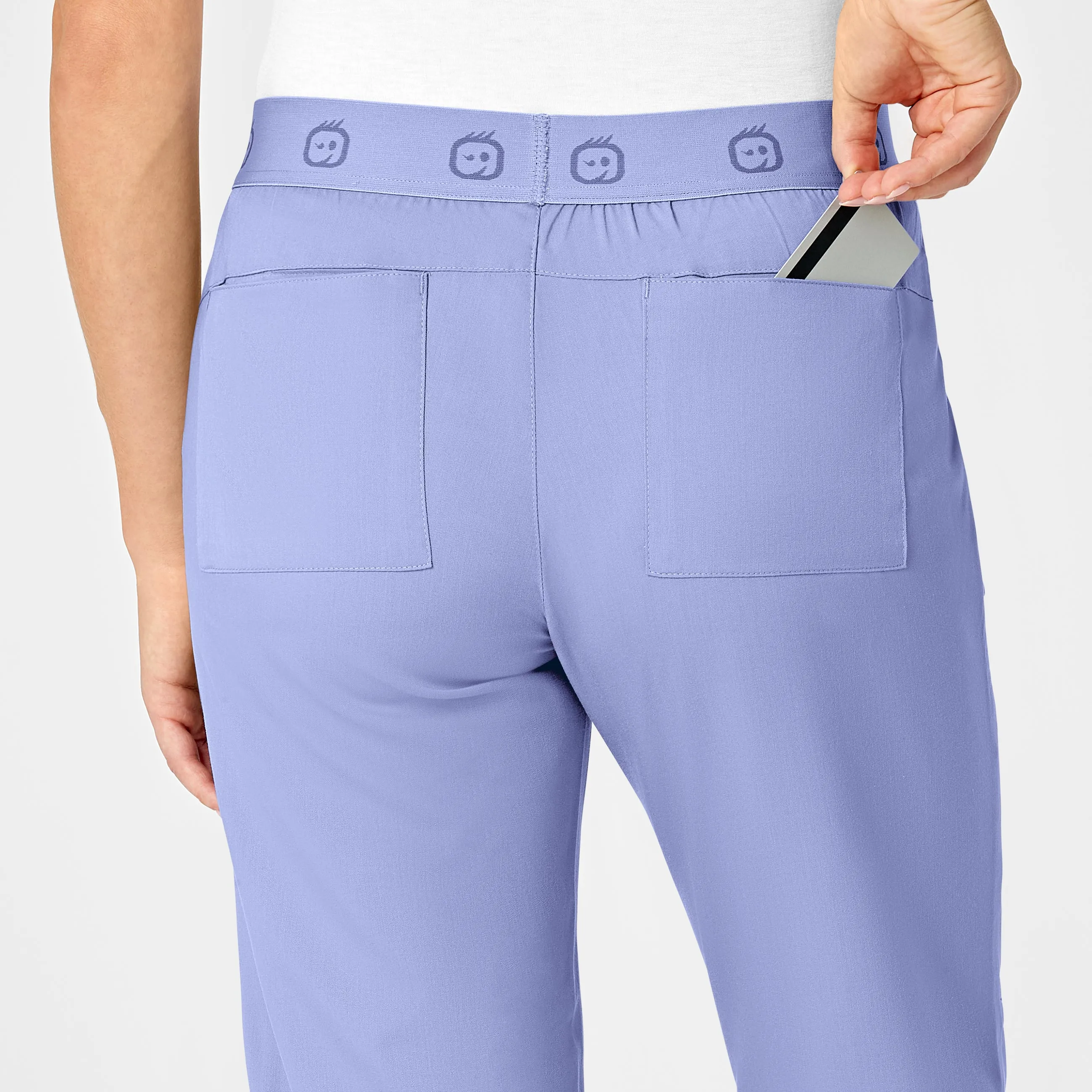 PRO Women's Slim Cargo Jogger Scrub Pant - Ceil Blue