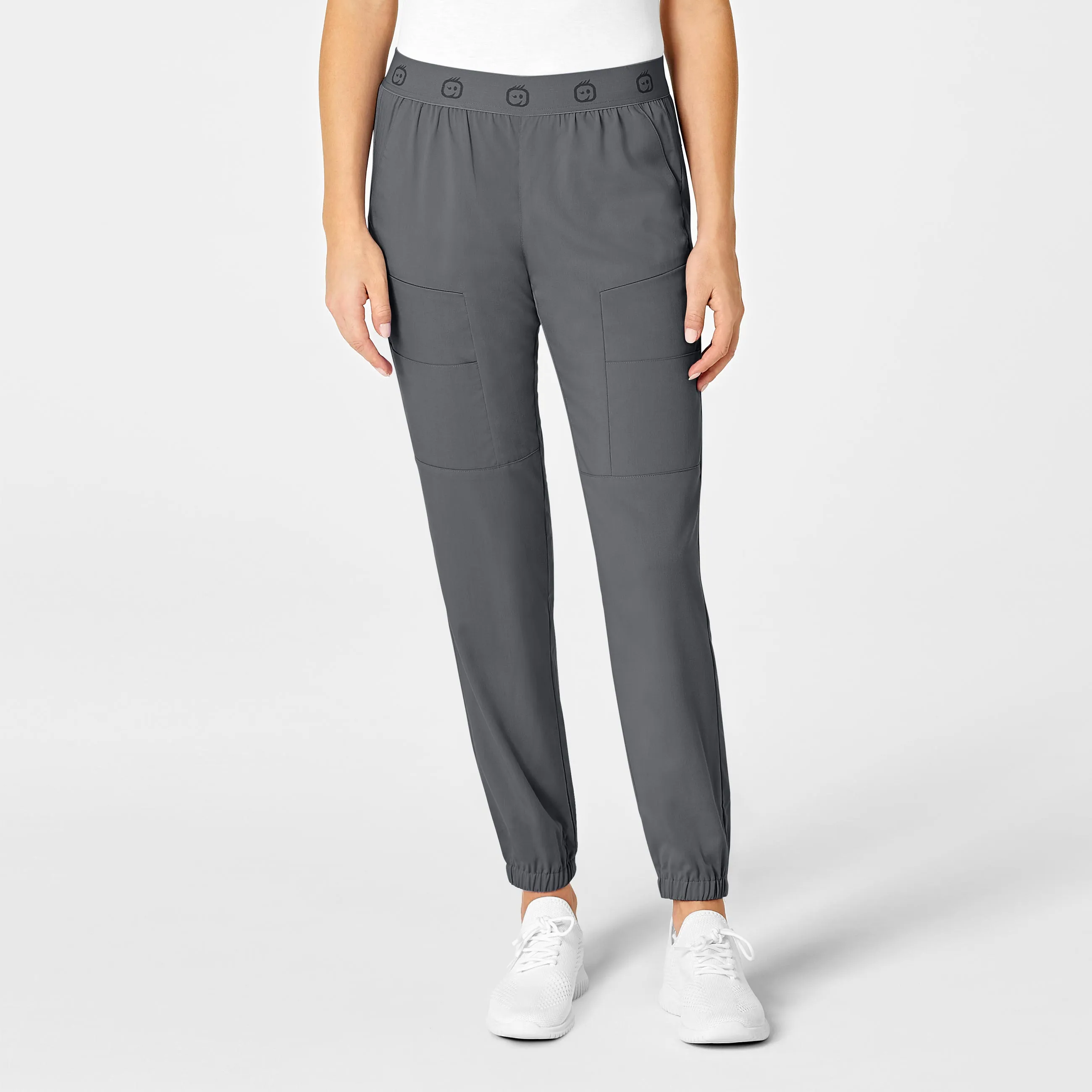 PRO Women's Slim Cargo Jogger Scrub Pant - Pewter