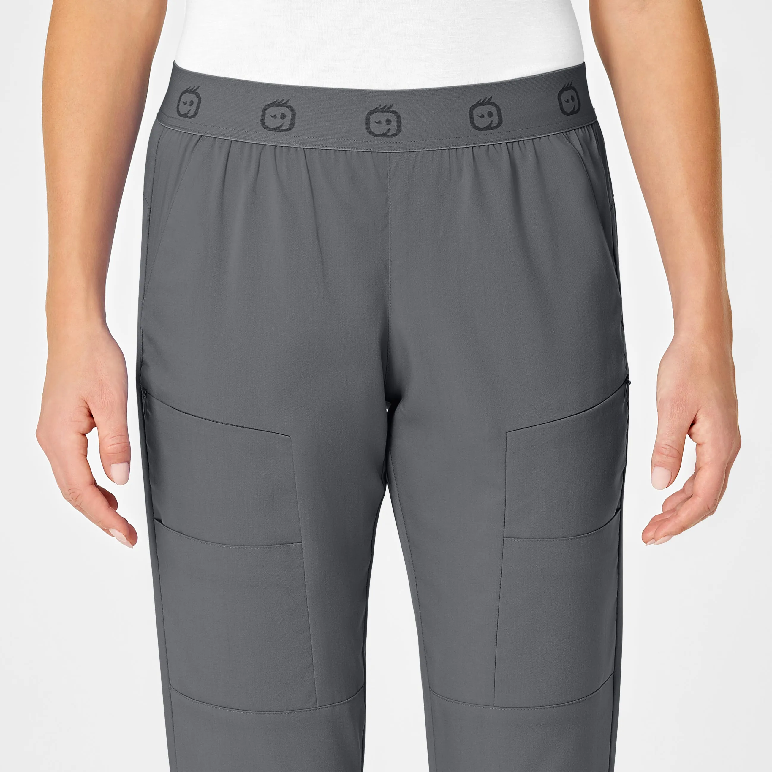 PRO Women's Slim Cargo Jogger Scrub Pant - Pewter