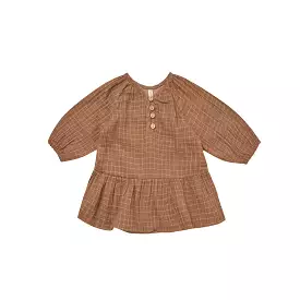 Quincy Mae Lany Dress - Cinnamon Grid