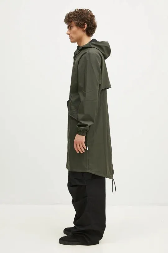 Rains rain jacket 18140 Fishtail Parka green color