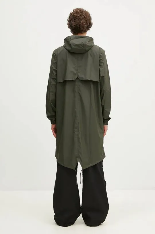 Rains rain jacket 18140 Fishtail Parka green color