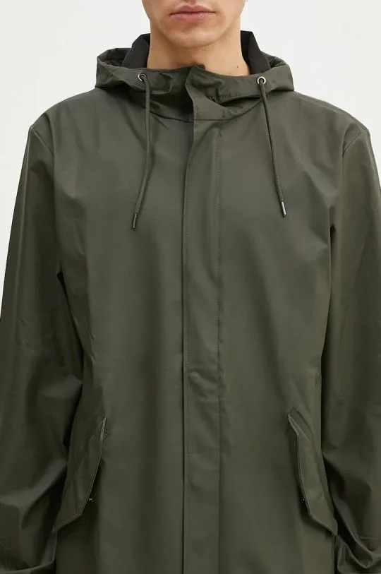 Rains rain jacket 18140 Fishtail Parka green color