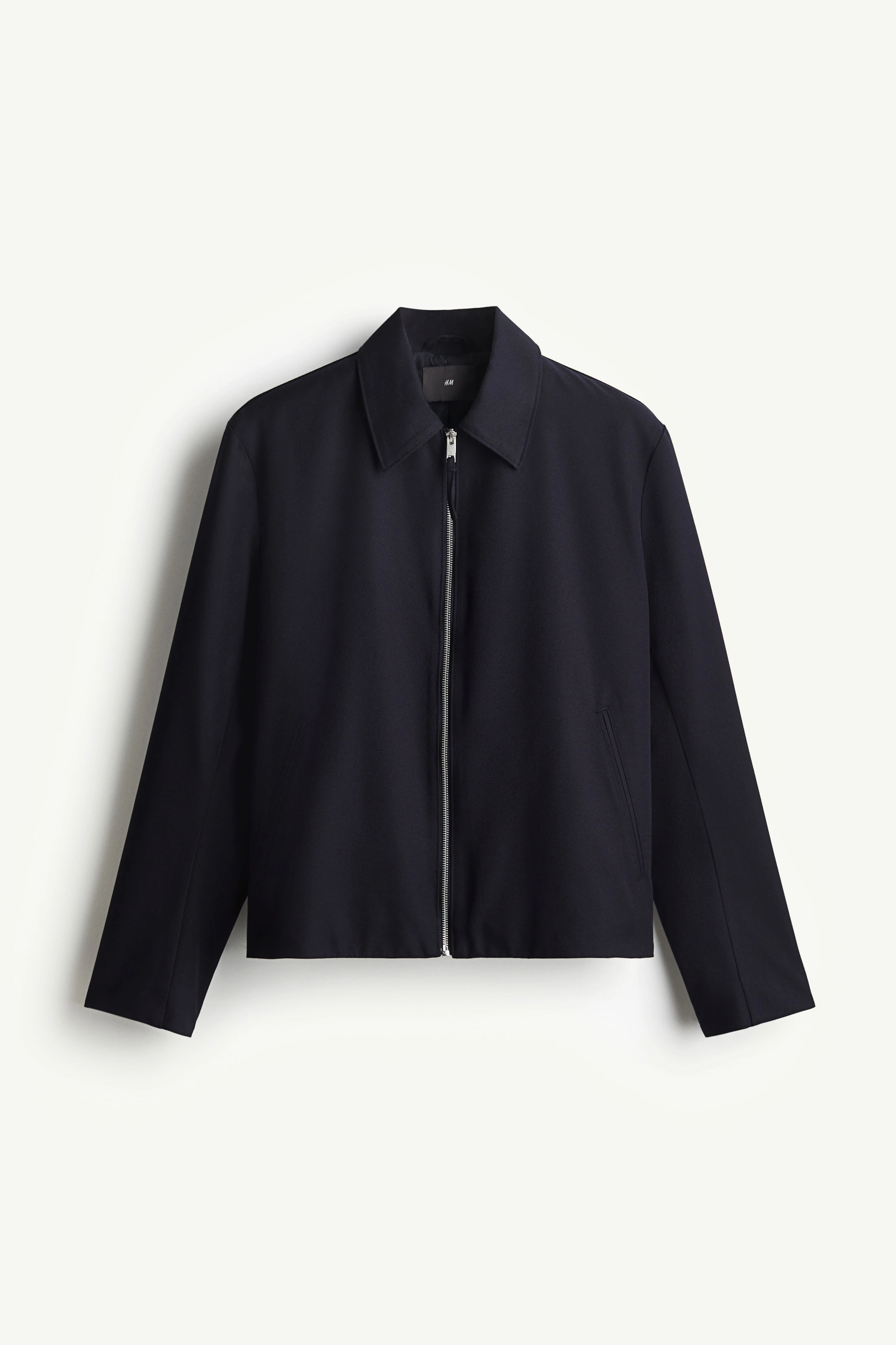 Regular Fit Short twill jacket - Long sleeve - Short -  Navy blue - Men | H&M GB