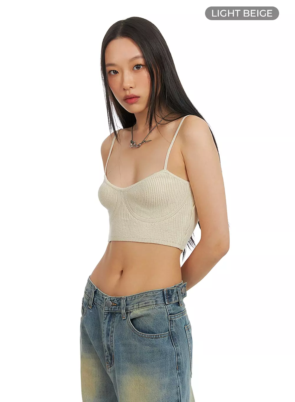 Ribbed Crop Cami Top IA417