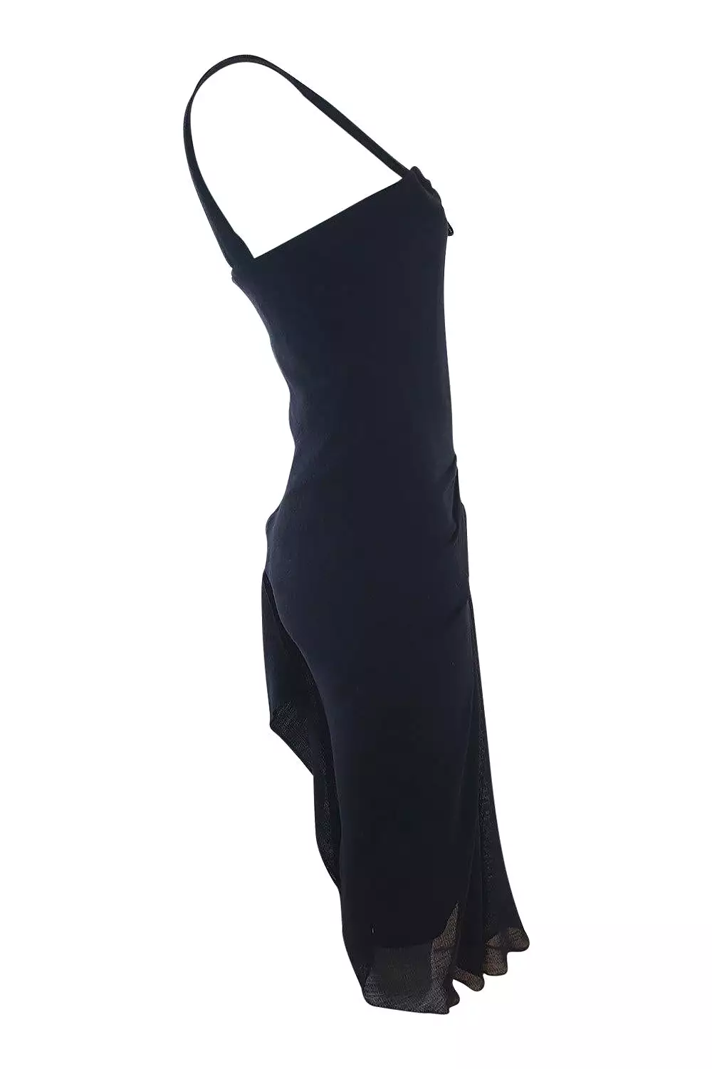 ROLAND MOURET Navy Blue Wool Blend Dress and Cape Set (UK 10)