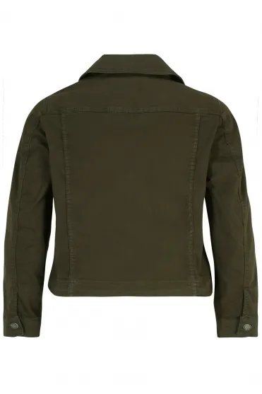 Short Length Cotton Jacket - Khaki - 356 196-78