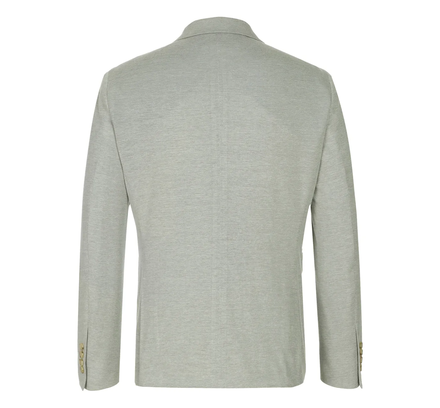 Single Breasted SLIM FIT Half Canvas Stretch Knit Soft Jacket in Light Grey (Short, Regular, and Long Available) by Pelago