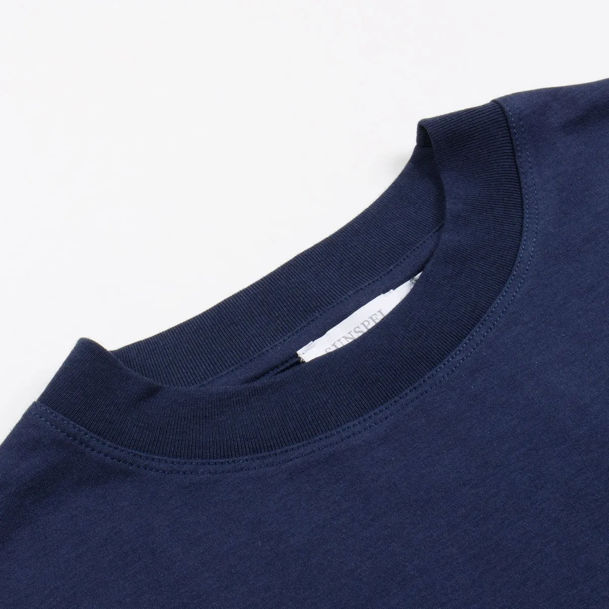 Sunspel - Long Sleeve Mock Turtle T-shirt - Navy