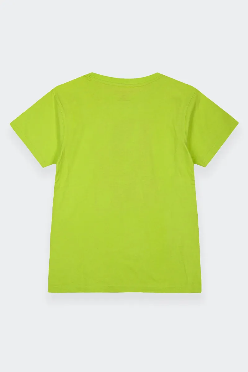 T-SHIRT SKATER IN COTONE VERDE LIME